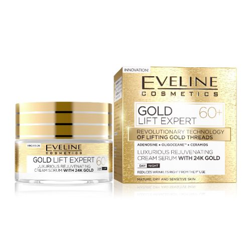 Gold Lift Expert 60+ Luxus Fiatalító nappali és éjszakai krém-szérum 24k arannyal 50ml